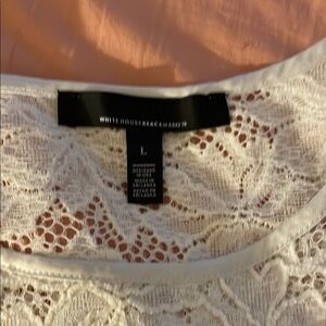 White Lace Top by White House Black Market